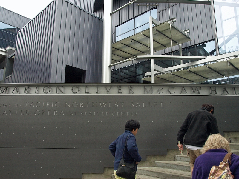 P0011.jpg - The Marion Oliver McCaw Hall plays host to one of the SIFF cinemas.  This is home to the Seattle Opera and the Pacific Northwest Ballet at the Seattle Center.